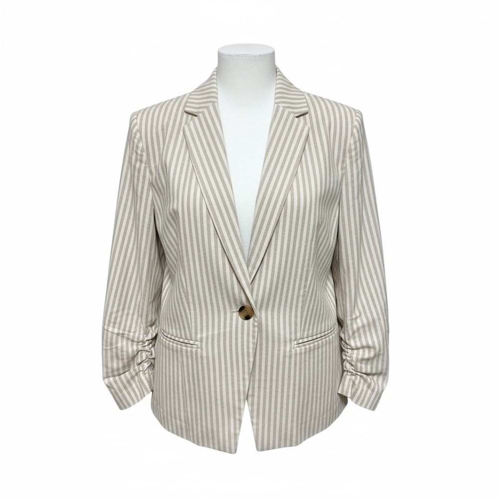 Roz & Ali Striped Blazer Jacket